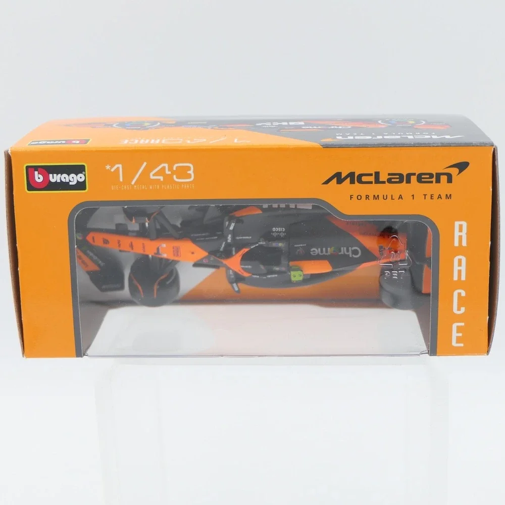 Bburago McLaren MCL38 Miami Grand Prix 2024 1/43 Diecast Metal Race Car in Box